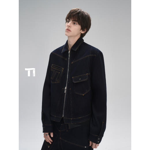 启世录TIWILLTANG“曲径幽致”线迹重构都市随性明线扭转结构夹克 商品图3