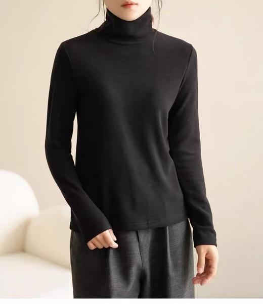 【孤品捡漏】G34双面徳绒黑色打底衫-喜出 商品图1