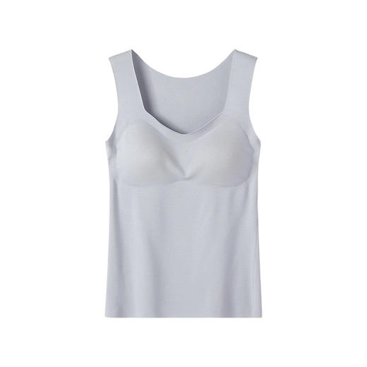 断码 官网499！华家氨基酸裸感珍珠纱免穿文胸一体式固定杯无痕背心女内搭外穿吊带打底 商品图7