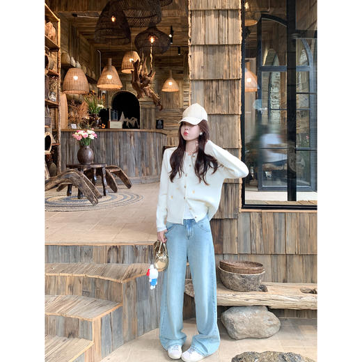 <曾小咸推荐>韩系软糯蝴蝶结绣花针织开衫 商品图4