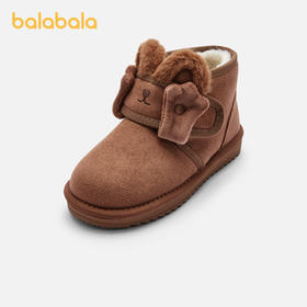 巴拉巴拉童鞋儿童雪地靴加绒加厚棉靴男童棉鞋冬季靴子动物造型萌