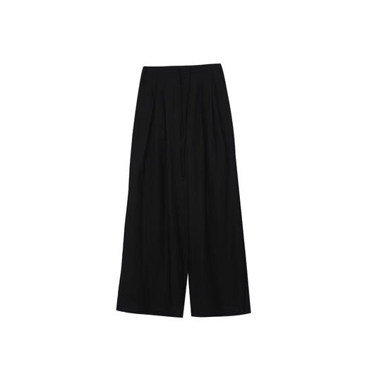 VIMAGE纬漫纪显瘦垂坠感休闲松弛直筒黑色2025秋季新款阔腿裤V2405107 商品图6