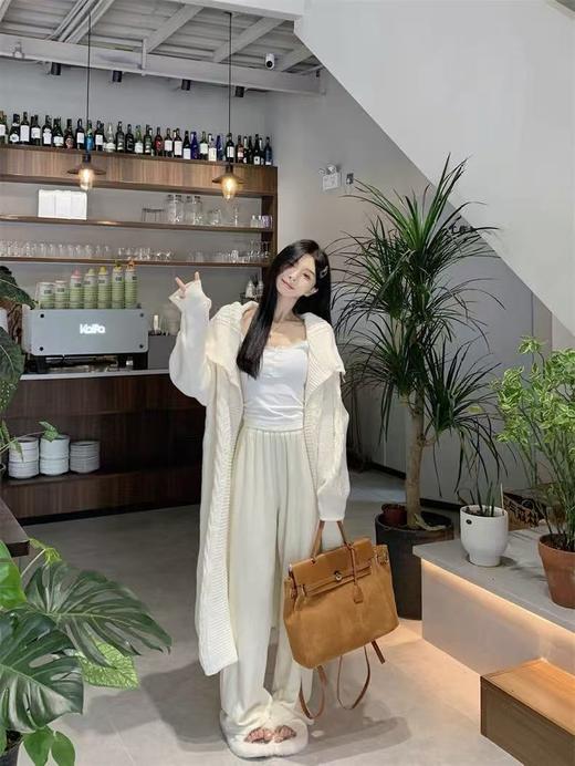 【孤品捡漏】微脏等 G10白色中长针织开衫-喜出 商品图4