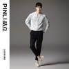 PINLI品立2025秋季新款V领纯色休闲长袖衬衫雅痞风垂感衬衣男上衣GD253113045 商品缩略图2