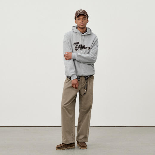 714street美式复古贴布刺绣加绒连帽卫衣男2025秋冬潮牌情侣帽衫 商品图3