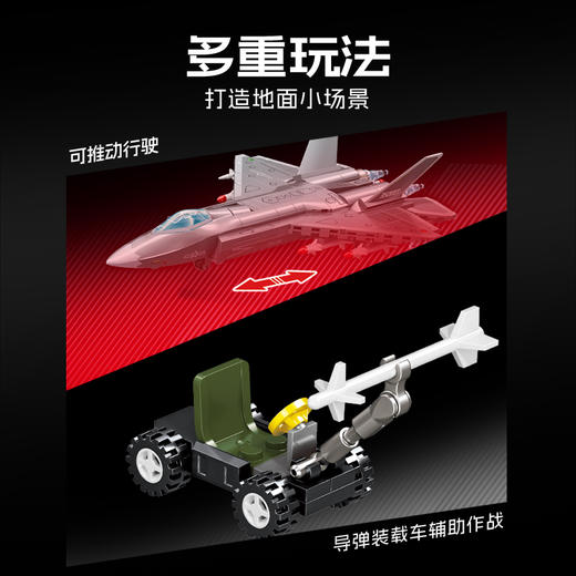 森宝积木歼-35舰载战斗机正版国产军事飞机积木拼装玩具 商品图2