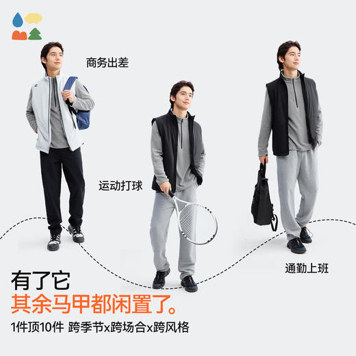 【男式立领棉服马甲】森林棠25秋冬新款成人休闲运动通勤立领百搭棉马甲81153151 商品图2