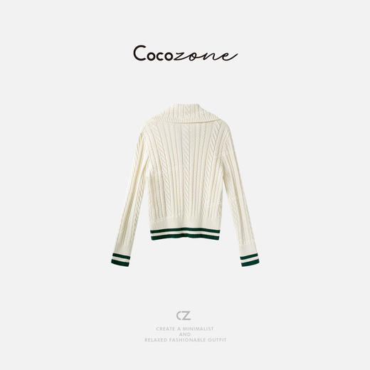 COCO ZONE 刘一一“氧气毛衣”100棉海军领毛织上衣 CD1A1165 商品图4