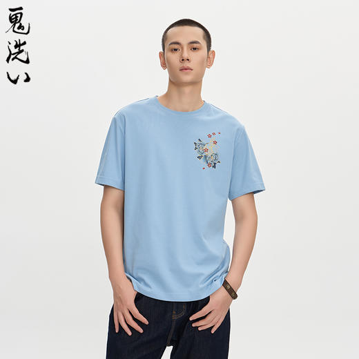 ONIARAI/鬼洗25秋新品金标赤焰唐狮绣花变色速干短袖男式 25NOB36 商品图2