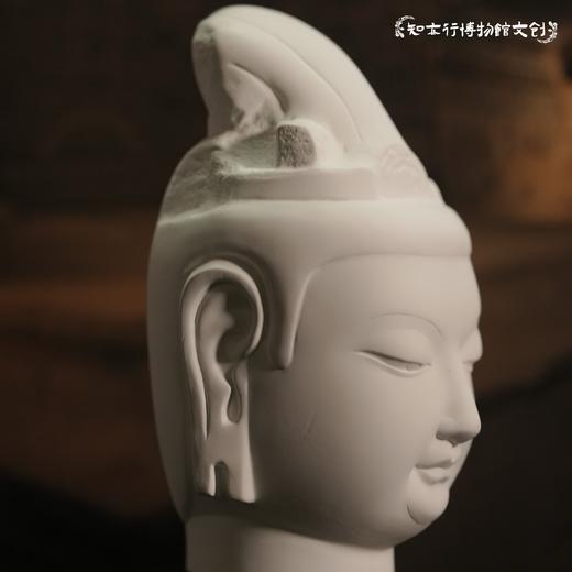 北齐菩萨头像摆件中式美学禅意国风茶室书房桌面佛头小摆件送礼 商品图2