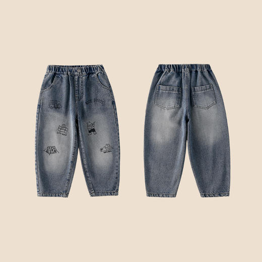 棉花堂山系复古潮趣童装牛仔裤——FA52126YX 商品图5
