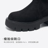 星期六黑色绒面百搭厚底过膝长靴SSD4117140 商品缩略图10