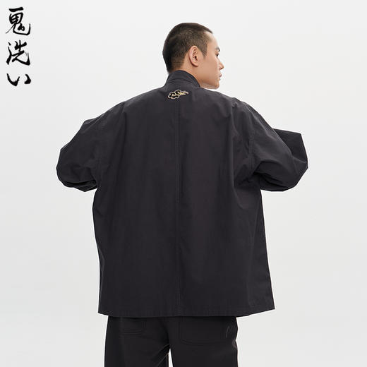 ONIARAI/鬼洗25秋季新品泥棒蓝如意福禄双兽绣花衬衫男式 N340232 商品图2