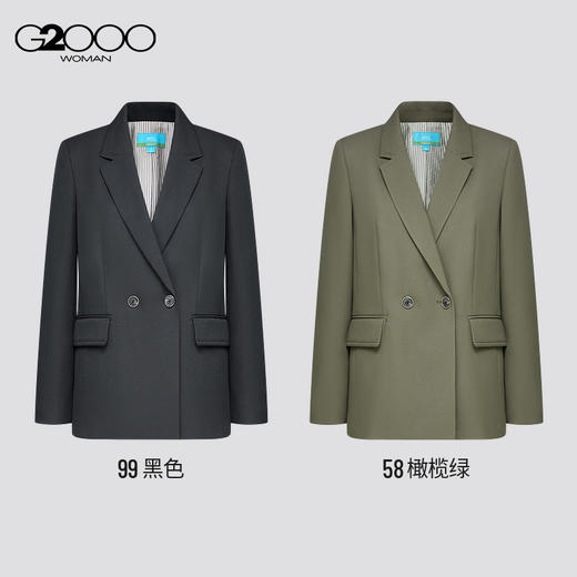 G2000女装FW25商场新款【防紫外线/防透视/配送领巾】通勤西服56211085 商品图4