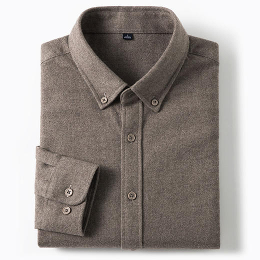 罗蒙秋冬长袖衬衫男士莫代尔棉吸湿透气柔软舒适日常百搭长袖衬衣 商品图8