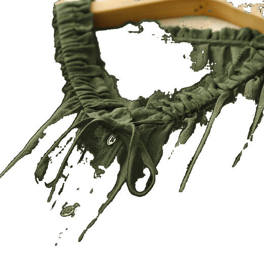 雀说法式绿色苎麻木耳边v领防晒衬衫夏季设计感气质小众衬衣AL 商品图4