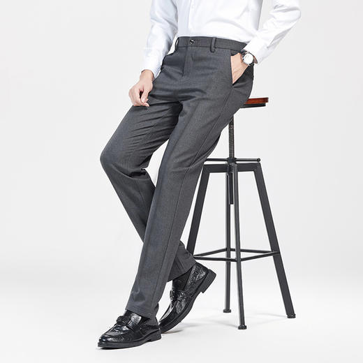 【含绵羊毛】罗蒙男士春秋直筒休闲西裤商务通勤休闲舒适保暖男裤 商品图1