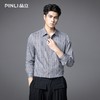 PINLI品立2025秋季新款男士修身商务格子长袖衬衫打底休闲衬衣潮GD253113055 商品缩略图2