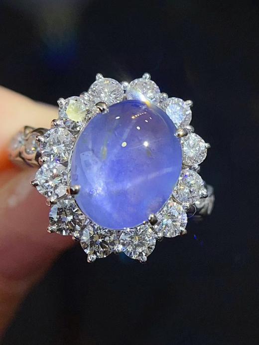 6ct素面蓝宝石戒指 商品图1