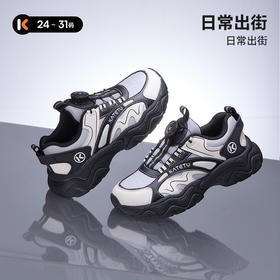 卡特兔童鞋儿童运动鞋2025秋季中大童防滑耐磨透气旋钮扣跑步鞋