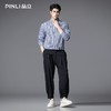 PINLI品立春季新款商务休闲长袖衬衫男扣领尖领格子宽松衬衣GD253113062 商品缩略图1