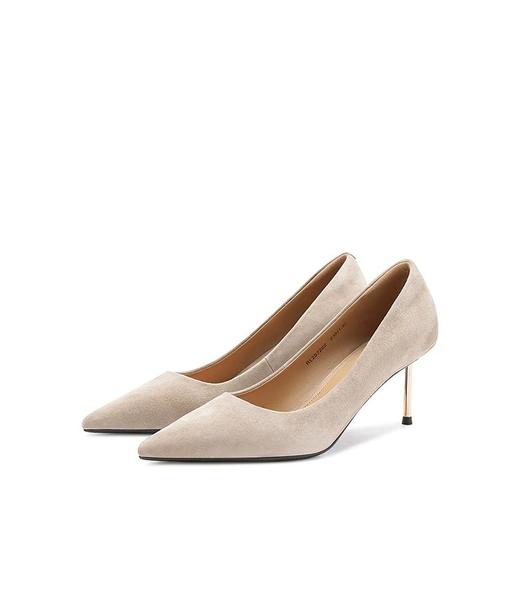 诺贝达新款尖头单鞋法式气质高跟鞋通勤女鞋时尚浅口单鞋 商品图0