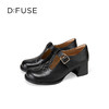Dfuse迪芙斯2025秋季新款时尚浅口鞋复古粗中跟T带显瘦玛丽珍鞋职业通勤鞋DFD3111033 商品缩略图7