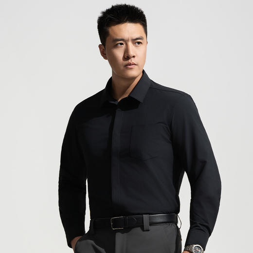 龙牙暗之火杉商务保暖长袖衬衫 商品图0