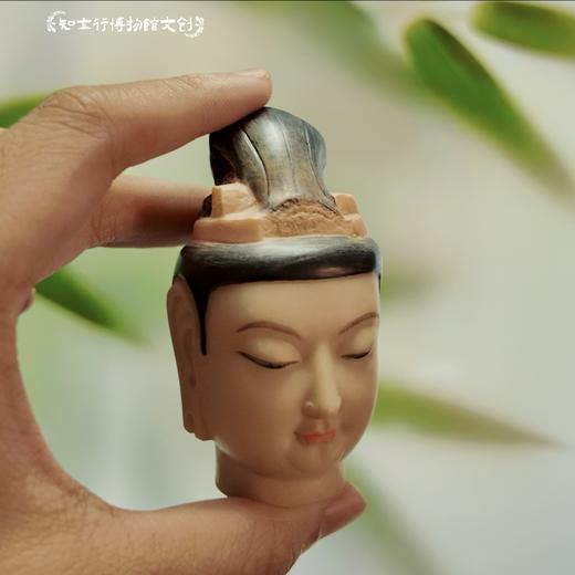 北齐菩萨头像彩塑立体冰箱贴彩绘佛头磁吸小摆件中式创意文创礼品 商品图3