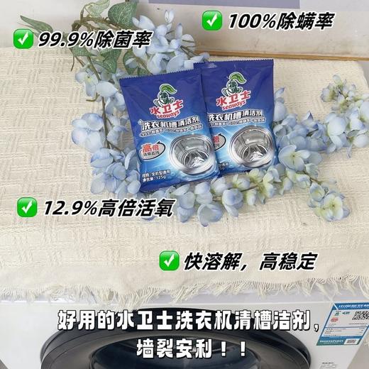 长效养护洗衣机⚡️【水卫士洗衣机槽清洁剂】12.9%高倍活氧配方，99.9%除菌率高氧去污升级，机槽一净到底！ 商品图0