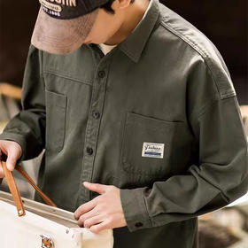 【炭磨粗斜棉 硬朗有型 经典不过时】休闲工装衬衫外套