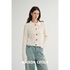 MAISON CECILE 重工镂空钩花翻领显比例针织长袖开衫 商品缩略图3