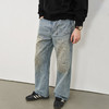 714street水洗做旧复古牛仔裤男2025秋潮牌纯棉直筒cleanfit裤子 商品缩略图1