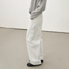 714street水洗纯棉弯刀裤男2025秋季新款休闲裤潮牌宽松白色裤子 商品缩略图1