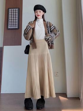 【孤品捡漏】G44卡其针织长款半身裙-喜出