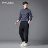 PINLI品立2025秋季新款商务休闲条纹长袖衬衫男士莫代尔修身衬衣GD253113058 商品缩略图3