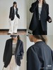 Maison Marg*a马吉*同款黑色无领西装西服 商品缩略图0