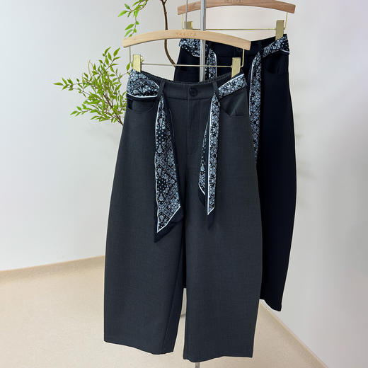 雀说通勤风西装裤女装秋装新款职业装休闲直筒裤小个子超垂裤子AL58081 商品图2