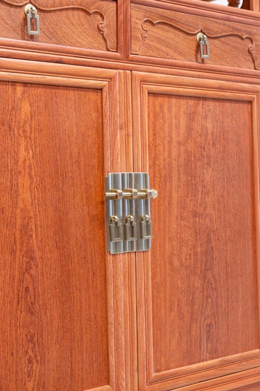 红桥红  家具严选  缅甸花梨（大果紫檀）【184壸门双层 亮格柜】 商品图5