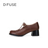 Dfuse迪芙斯2025秋季新款时尚浅口鞋复古粗中跟T带显瘦玛丽珍鞋职业通勤鞋DFD3111033 商品缩略图10