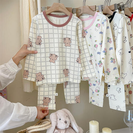 🎉￥𝟒𝟗.𝟗/2️⃣套起！23色任选A类无骨莱卡儿童秋衣裤套装纯棉内衣套装家居服睡衣 商品图7