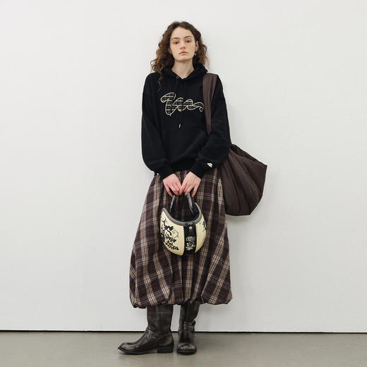 714street美式复古贴布刺绣加绒连帽卫衣男2025秋冬潮牌情侣帽衫 商品图2