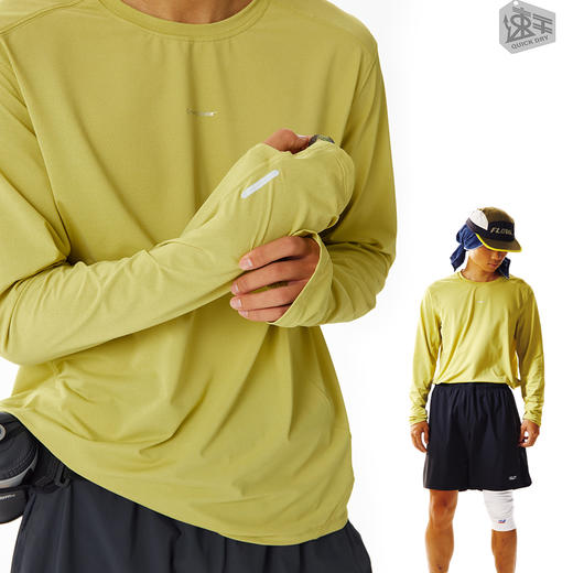 CryingCenter速干立体拼接马拉松跑步运动训练长袖T恤 哭喊中心 商品图2