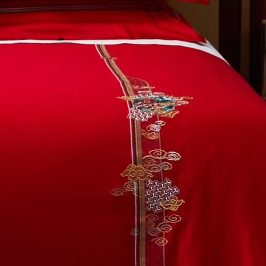 恐龙XS 【锦绣龙腾】60S长绒棉婚庆四件套/六件套 商品图4