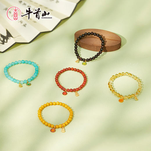 牛首山文创天河五行手串手工编织单圈手链南京文创纪念品七夕礼物 商品图4