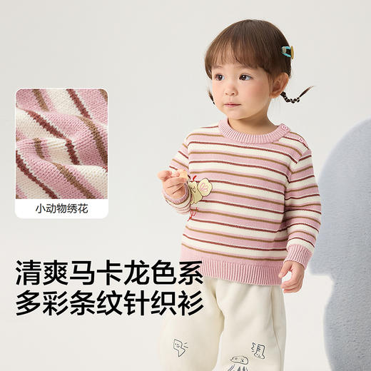 巴拉巴拉balaOne儿童毛衫男童女童装2025新款冬装毛衣宝宝针织衫 商品图3