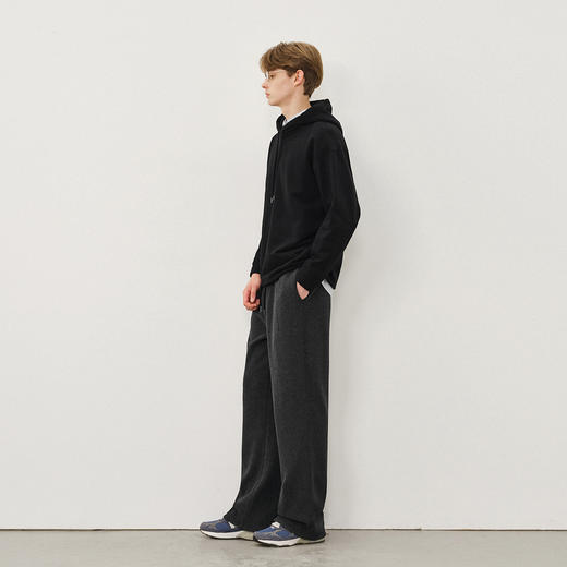 714street老钱风加厚毛巾料加绒卫裤2025秋冬高级垂坠感男士裤子 商品图2