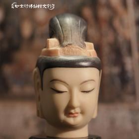 北齐菩萨头像彩塑立体冰箱贴彩绘佛头磁吸小摆件中式创意文创礼品