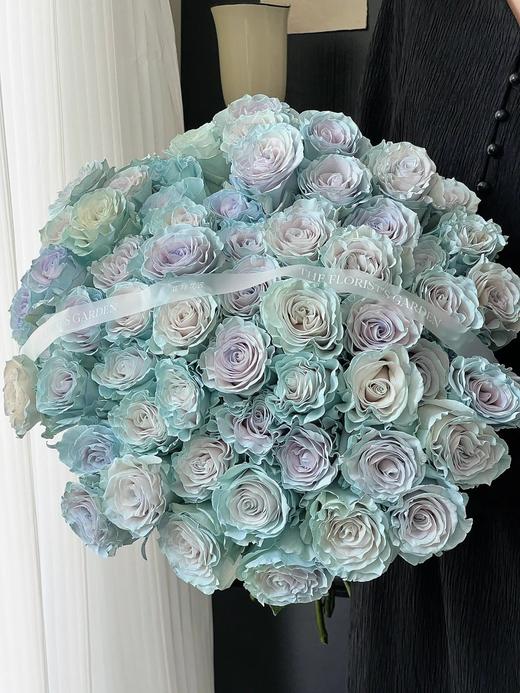 厄瓜多尔进口染色高端花材Blue Sand蓝色沙子玫瑰花10支 商品图1