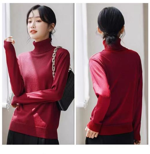 【孤品捡漏】G14暗红高领针织开衫-喜出 商品图2